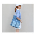 Fashion  cotton canvas travel bag large capacity multiple students drawstring backpack